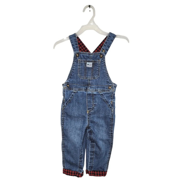 CARTER'S Stretchy Denim Overalls Sz 18m - Picture 1 of 8